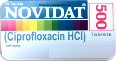 Novidat Tablets Ciprofloxacin HCL 500 MG Uses Dosage Side Effects Price